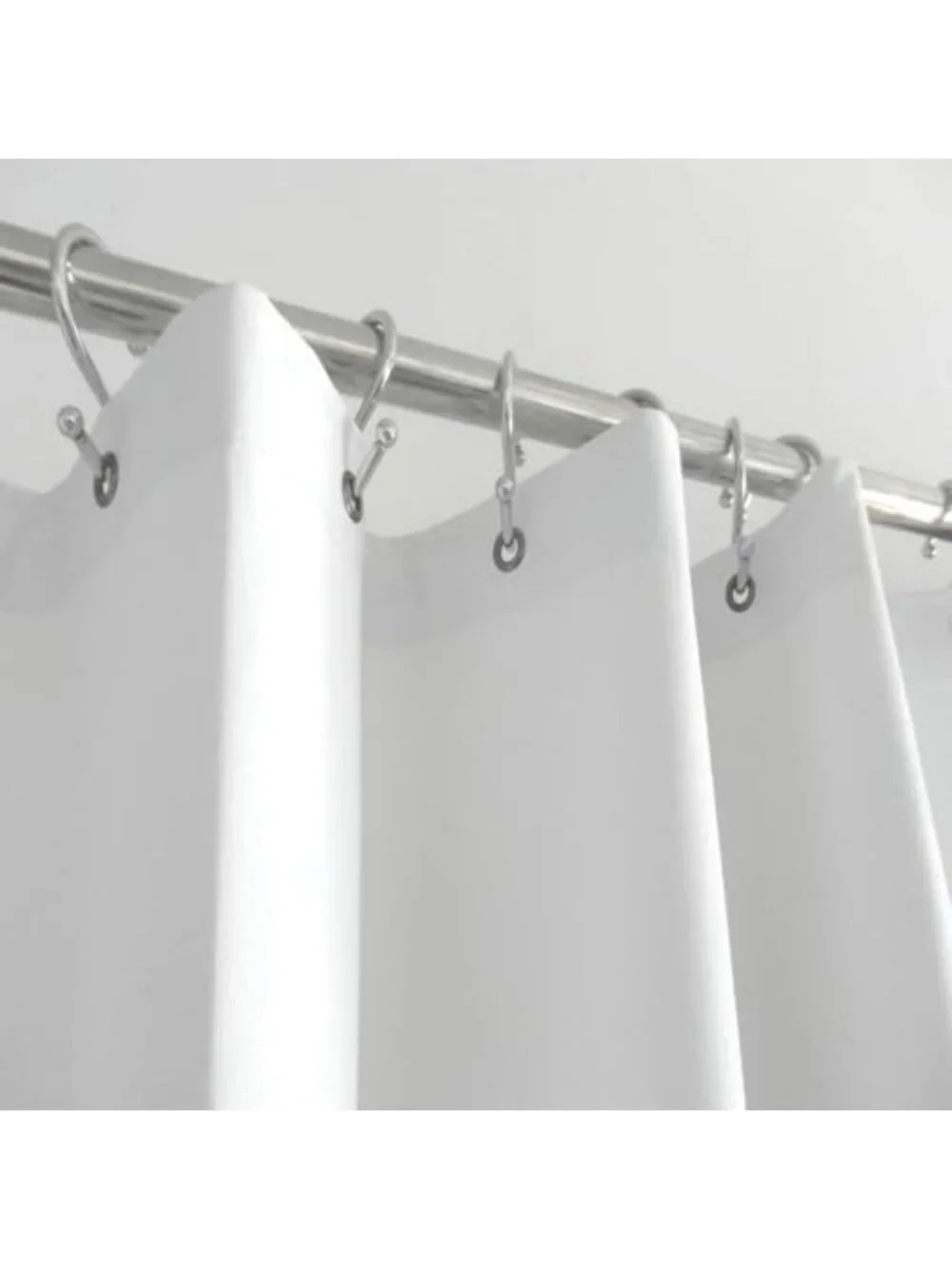 Flame Retardant Mesh Shower Curtain, 15G Vinyl Bathroom Decor 66x72 Inches